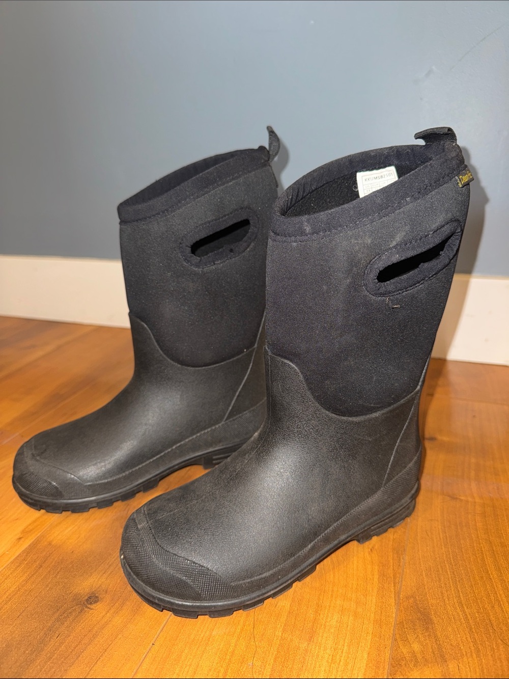 Dream Pairs Black Kids Waterproof Pull-On Boots